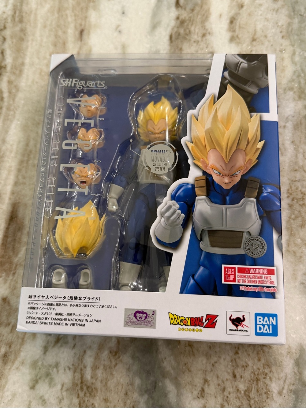 Dragonball Z Vegeta Action Figure - Blue & Yellow